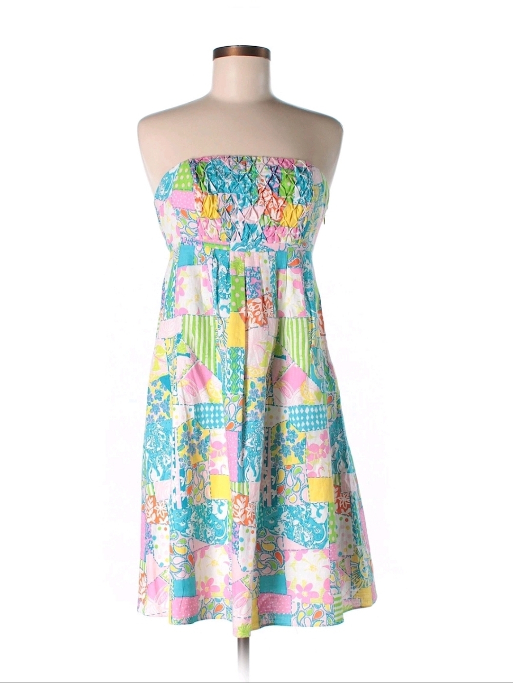 Lilly Pulitzer Gweneth Loco Patch Strapless Summer‎ Dress
